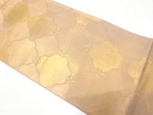 アンティーク　花模様織り出し袋帯（材料）